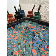 JMW Turner inspired marbled blue notebook